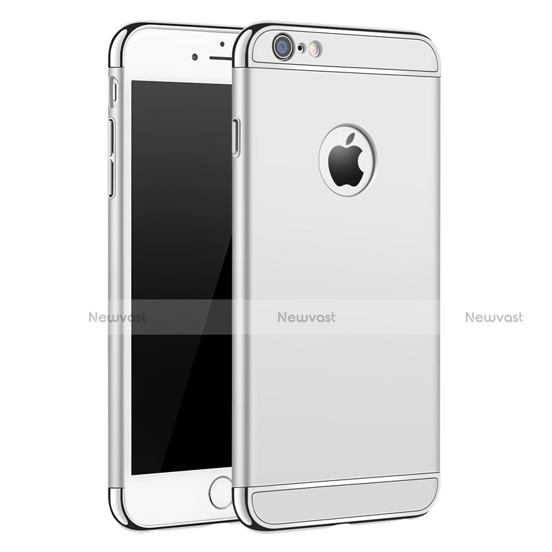 Luxury Metal Frame and Plastic Back Cover for Apple iPhone 6 Silver