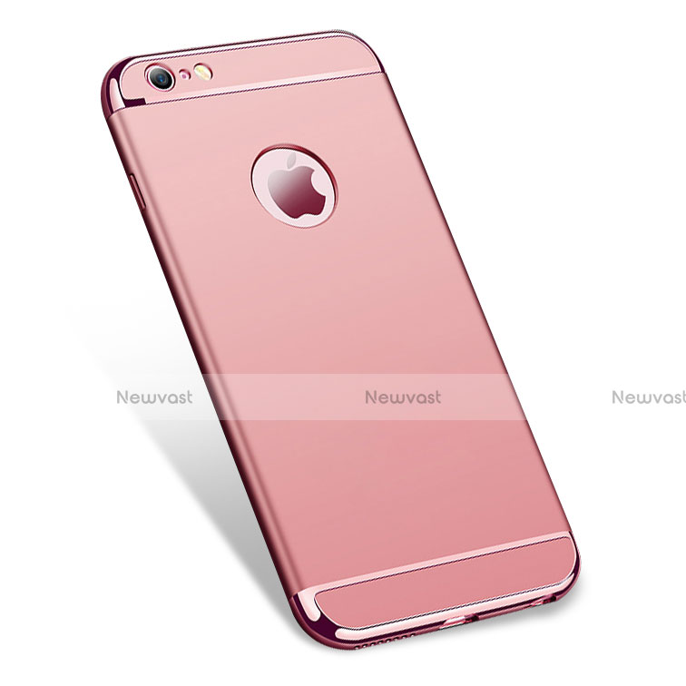 Luxury Metal Frame and Plastic Back Cover for Apple iPhone 6S Pink