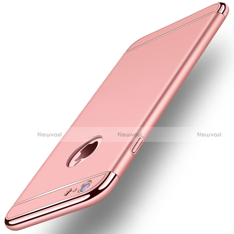 Luxury Metal Frame and Plastic Back Cover for Apple iPhone 6S Pink