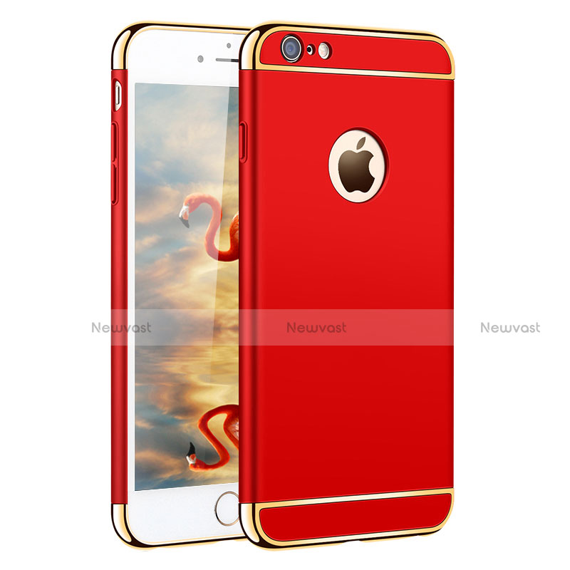 Luxury Metal Frame and Plastic Back Cover for Apple iPhone 6S Red