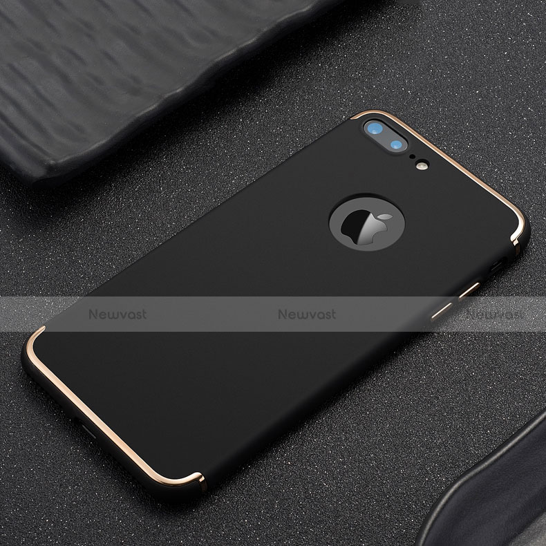 Luxury Metal Frame and Plastic Back Cover for Apple iPhone 8 Plus Black