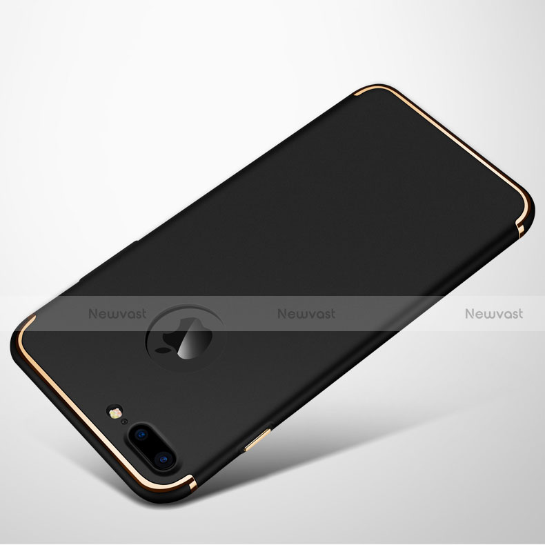 Luxury Metal Frame and Plastic Back Cover for Apple iPhone 8 Plus Black