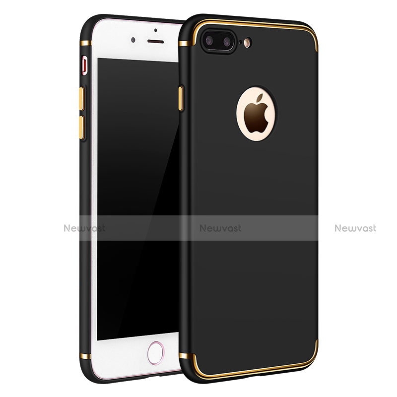 Luxury Metal Frame and Plastic Back Cover for Apple iPhone 8 Plus Black