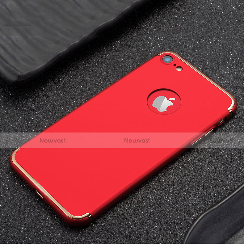 Luxury Metal Frame and Plastic Back Cover for Apple iPhone 8 Red