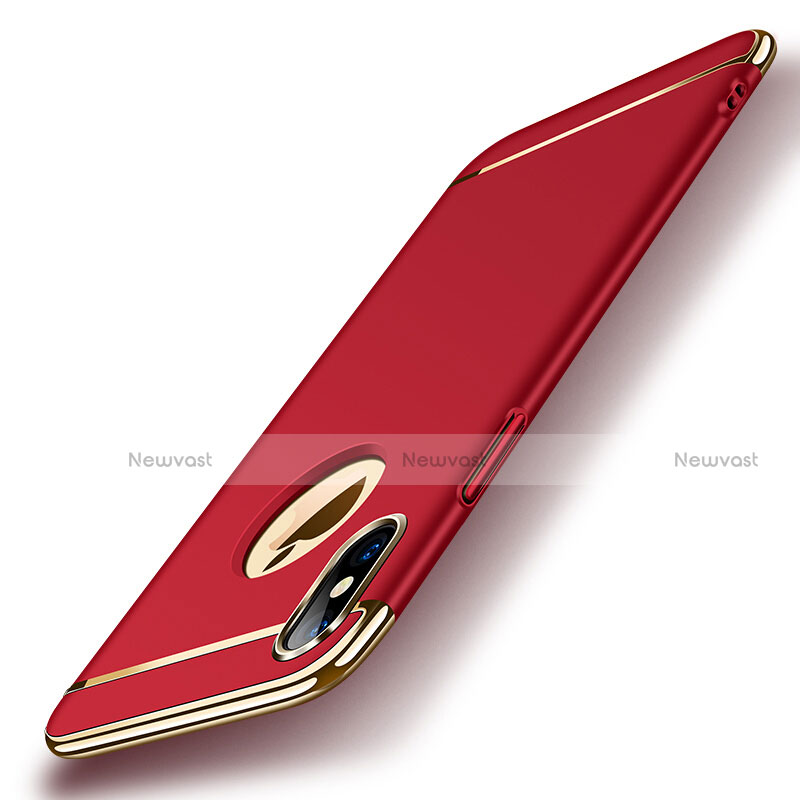 Luxury Metal Frame and Plastic Back Cover for Apple iPhone Xs Max Red