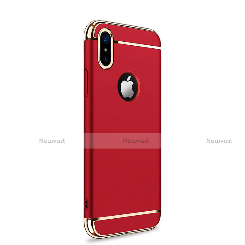 Luxury Metal Frame and Plastic Back Cover for Apple iPhone Xs Max Red