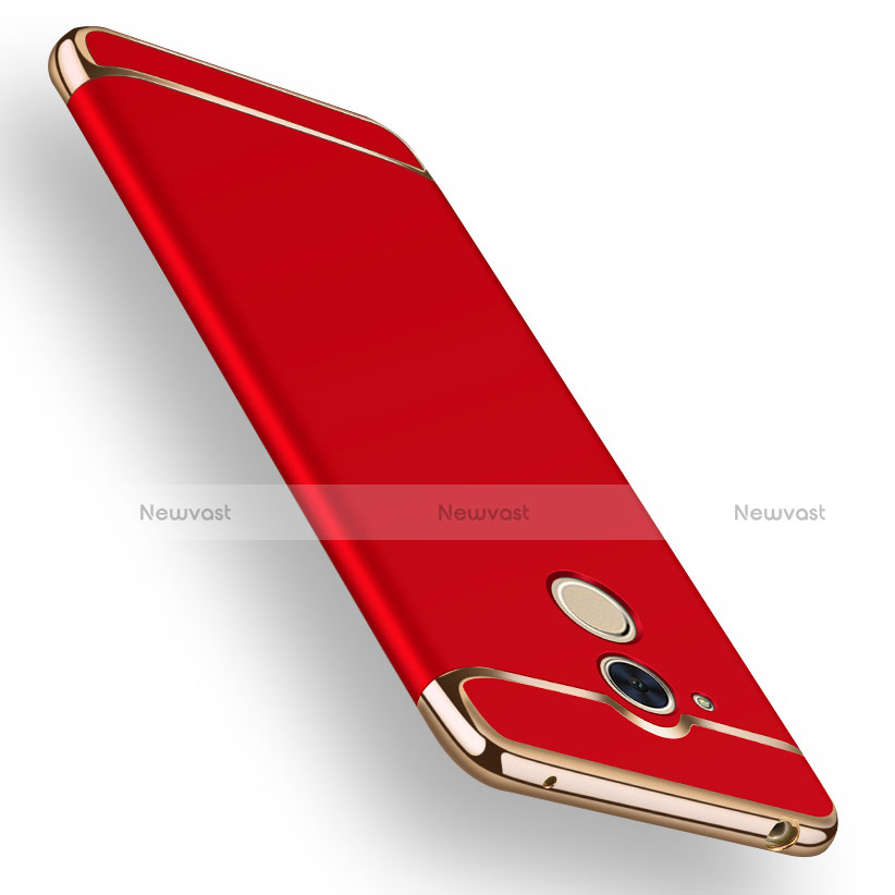 Luxury Metal Frame and Plastic Back Cover for Huawei Enjoy 7 Plus Red