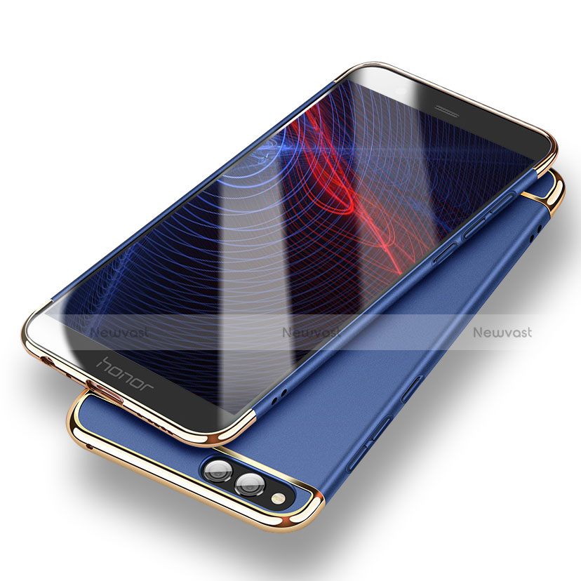 Luxury Metal Frame and Plastic Back Cover for Huawei Honor 7X Blue