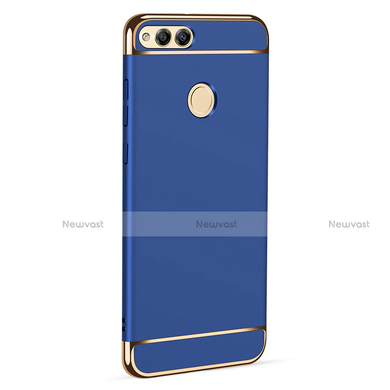 Luxury Metal Frame and Plastic Back Cover for Huawei Honor 7X Blue