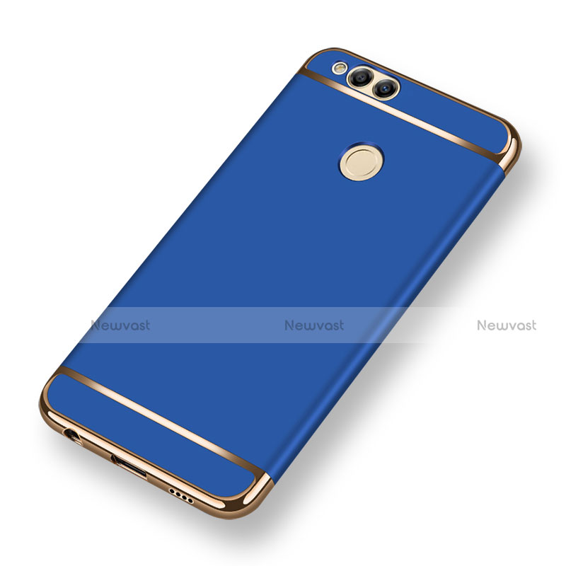 Luxury Metal Frame and Plastic Back Cover for Huawei Honor 7X Blue