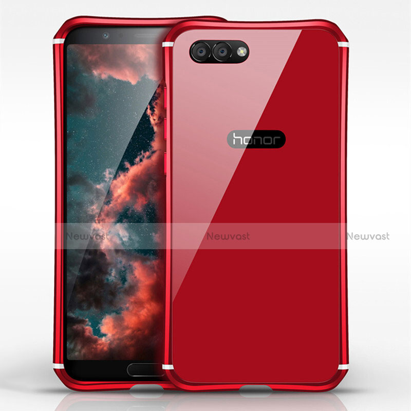 Luxury Metal Frame and Plastic Back Cover for Huawei Honor V10 Red