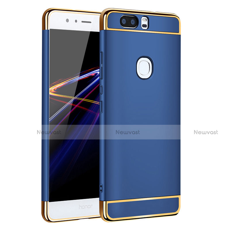 Luxury Metal Frame and Plastic Back Cover for Huawei Honor V8 Blue