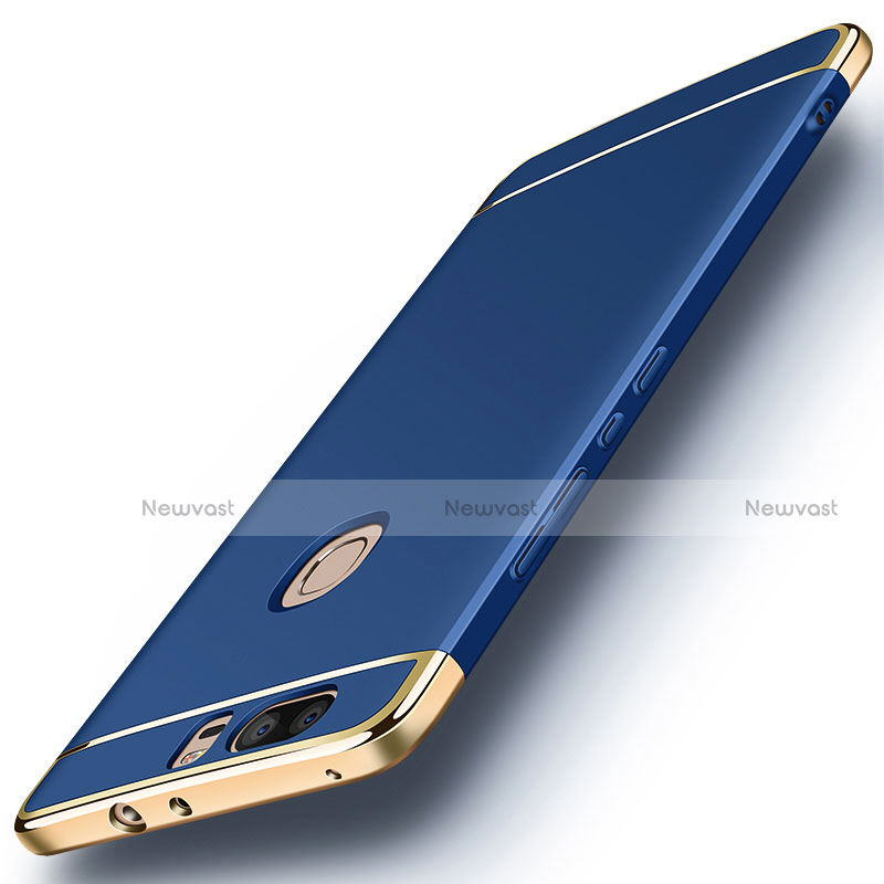 Luxury Metal Frame and Plastic Back Cover for Huawei Honor V8 Blue