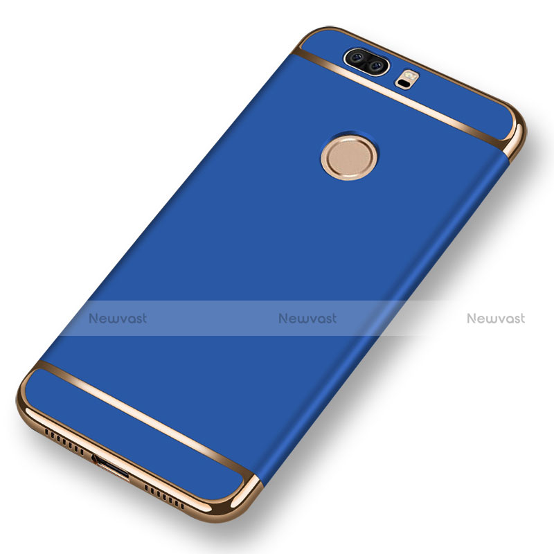 Luxury Metal Frame and Plastic Back Cover for Huawei Honor V8 Blue