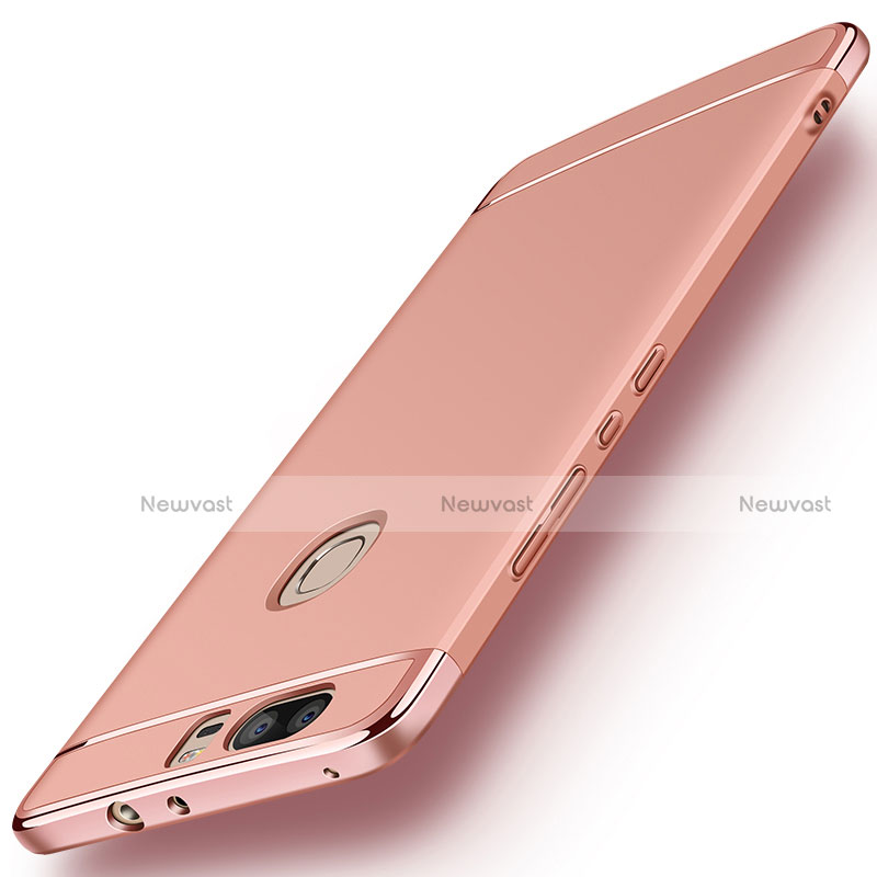 Luxury Metal Frame and Plastic Back Cover for Huawei Honor V8 Rose Gold