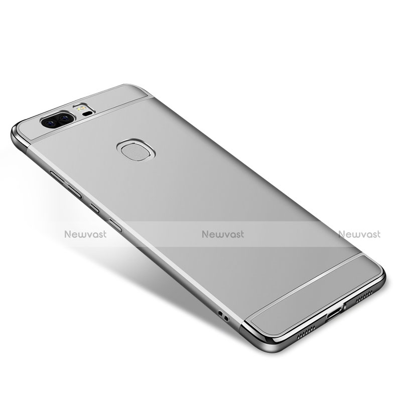 Luxury Metal Frame and Plastic Back Cover for Huawei Honor V8 Silver