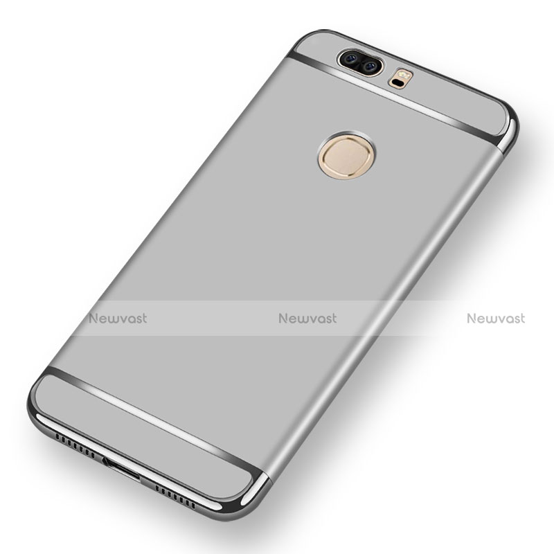 Luxury Metal Frame and Plastic Back Cover for Huawei Honor V8 Silver