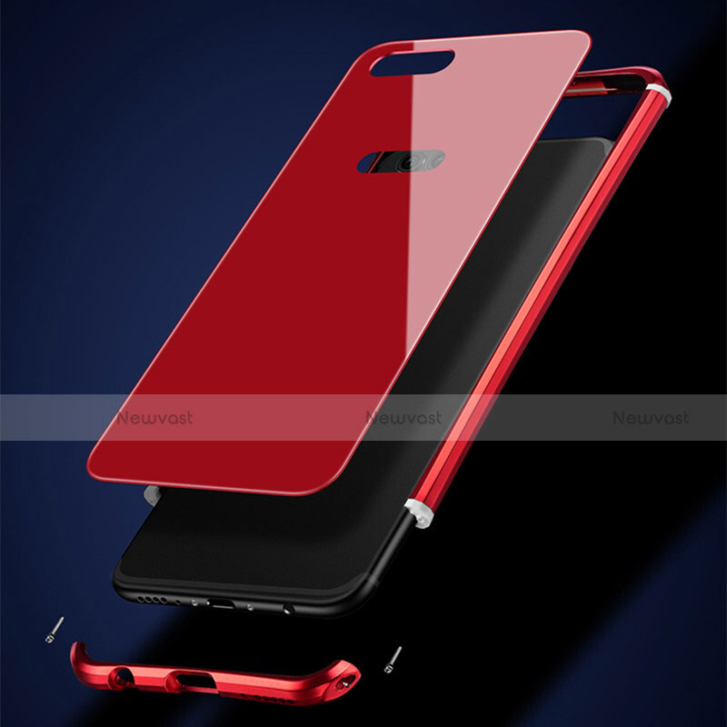 Luxury Metal Frame and Plastic Back Cover for Huawei Honor View 10 Red