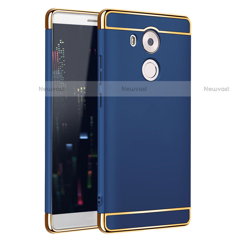 Luxury Metal Frame and Plastic Back Cover for Huawei Mate 8 Blue