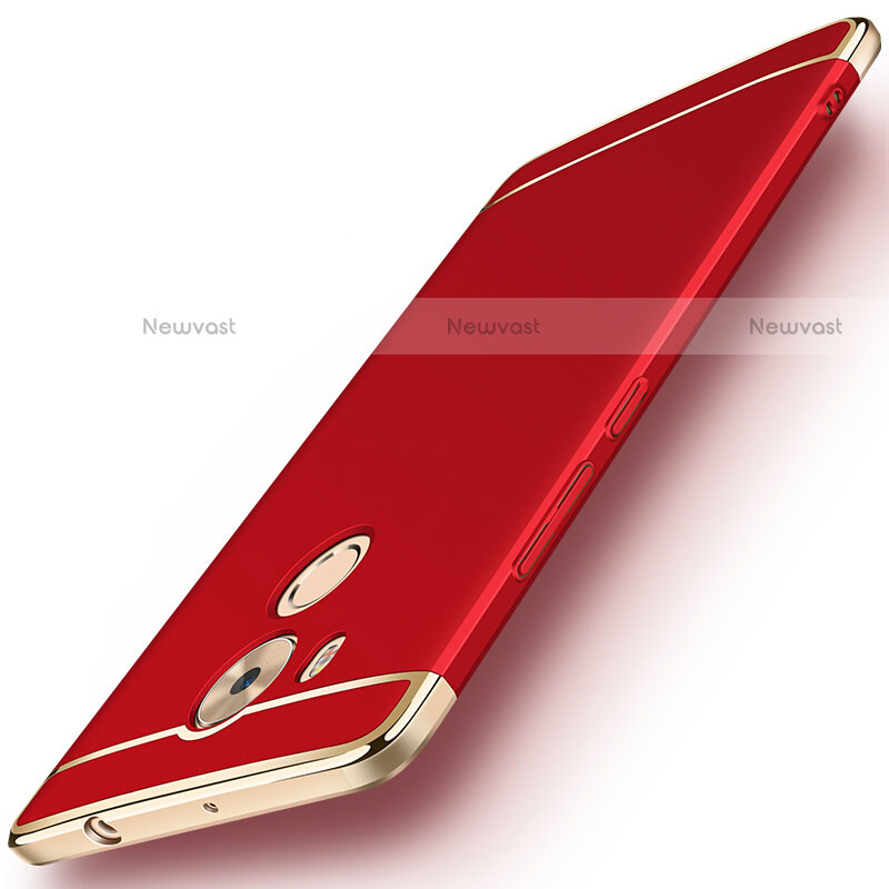 Luxury Metal Frame and Plastic Back Cover for Huawei Mate 8 Red