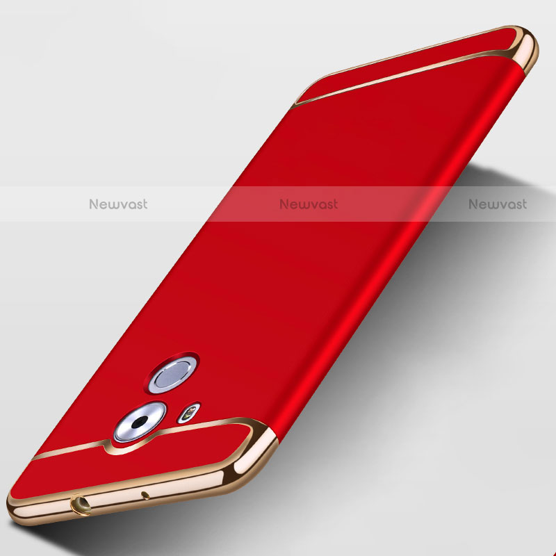 Luxury Metal Frame and Plastic Back Cover for Huawei Mate 8 Red