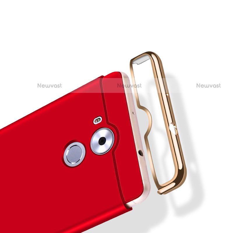 Luxury Metal Frame and Plastic Back Cover for Huawei Mate 8 Red