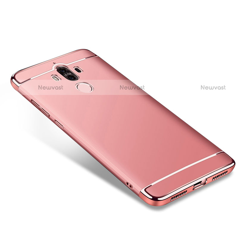 Luxury Metal Frame and Plastic Back Cover for Huawei Mate 9 Rose Gold