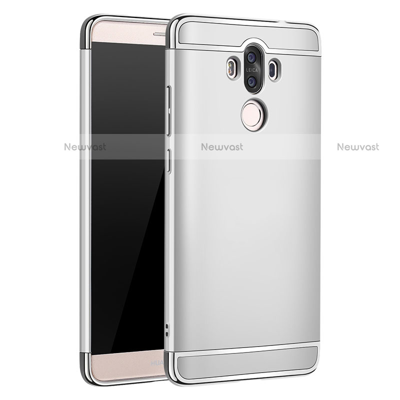 Luxury Metal Frame and Plastic Back Cover for Huawei Mate 9 Silver