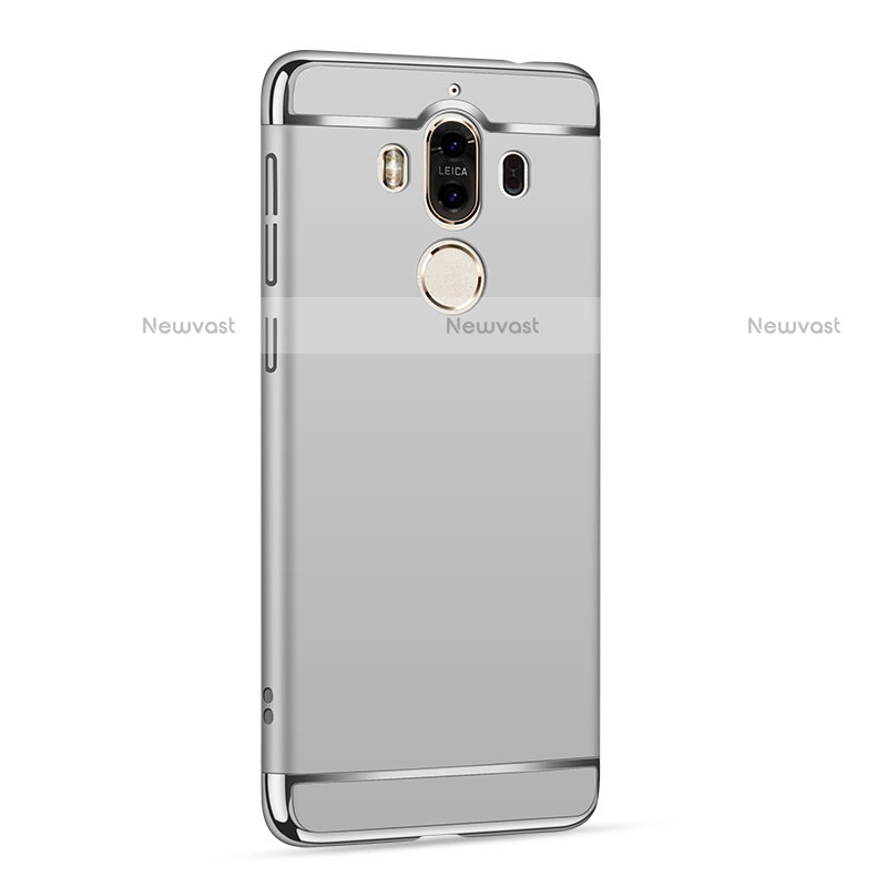 Luxury Metal Frame and Plastic Back Cover for Huawei Mate 9 Silver