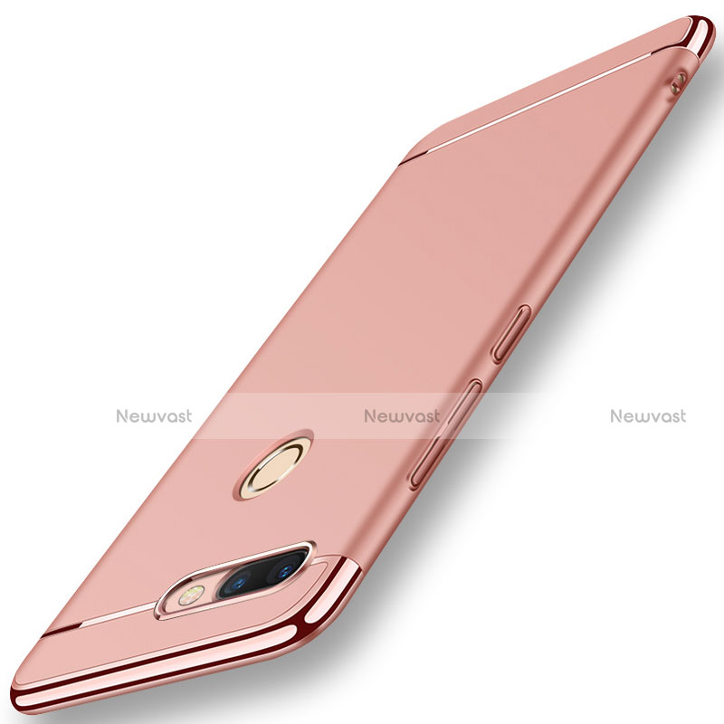 Luxury Metal Frame and Plastic Back Cover for Huawei Nova 2 Plus Rose Gold