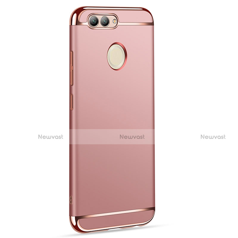 Luxury Metal Frame and Plastic Back Cover for Huawei Nova 2 Plus Rose Gold