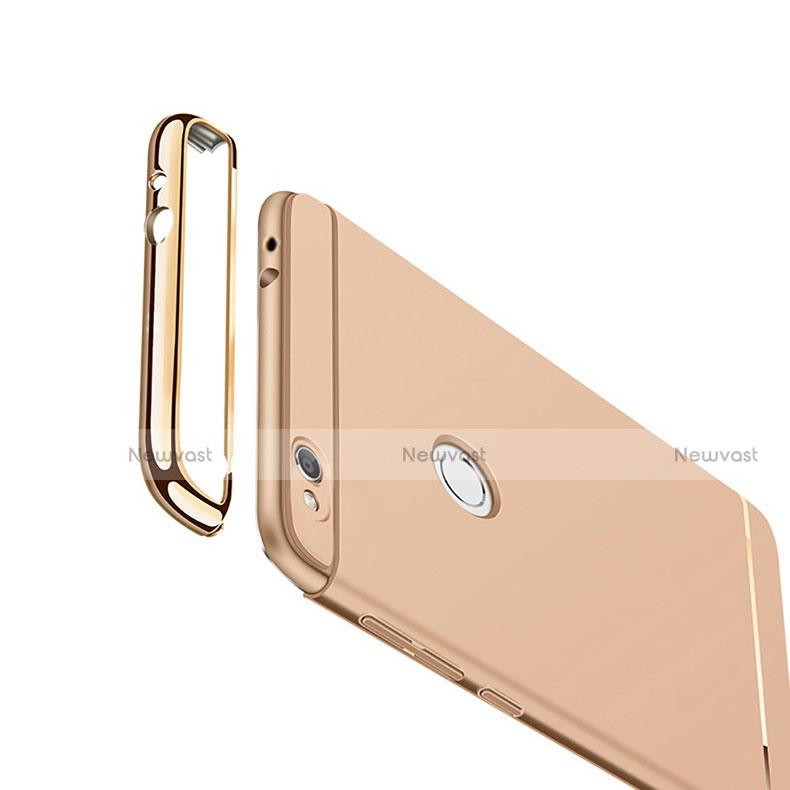 Luxury Metal Frame and Plastic Back Cover for Huawei P8 Lite (2017) Gold