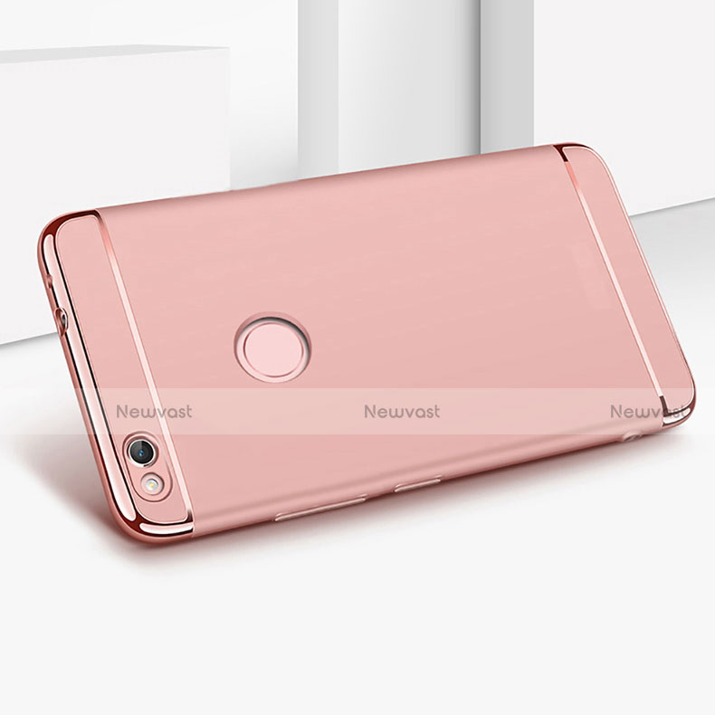 Luxury Metal Frame and Plastic Back Cover for Huawei P8 Lite (2017) Rose Gold