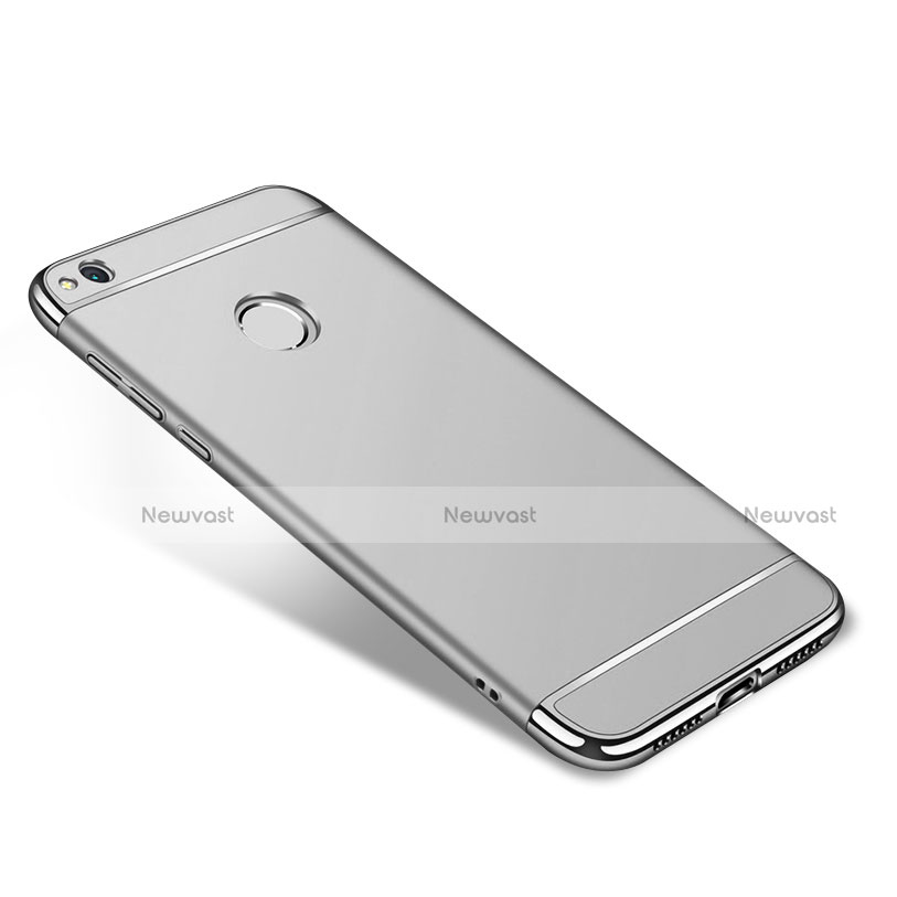 Luxury Metal Frame and Plastic Back Cover for Huawei P8 Lite (2017) Silver