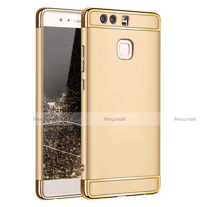 Luxury Metal Frame and Plastic Back Cover for Huawei P9 Plus Gold