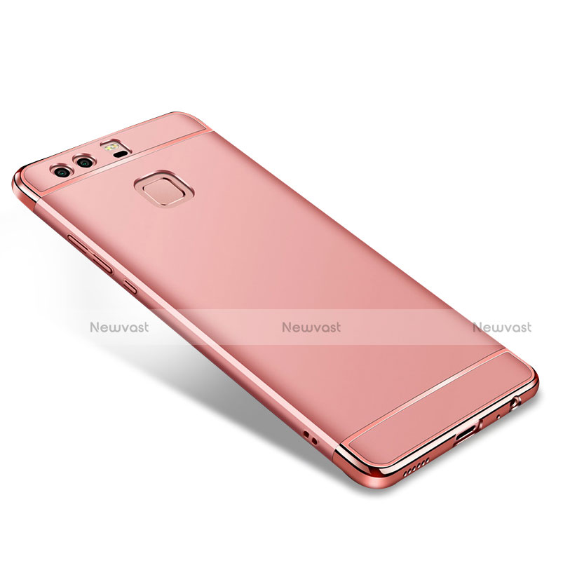 Luxury Metal Frame and Plastic Back Cover for Huawei P9 Plus Rose Gold