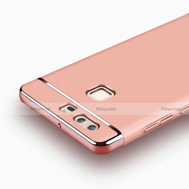 Luxury Metal Frame and Plastic Back Cover for Huawei P9 Rose Gold