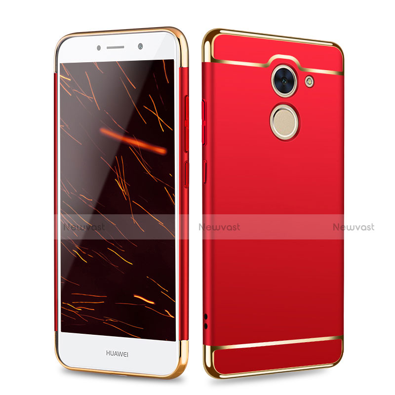 Luxury Metal Frame and Plastic Back Cover for Huawei Y7 Prime Red