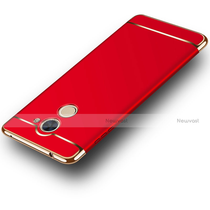 Luxury Metal Frame and Plastic Back Cover for Huawei Y7 Prime Red