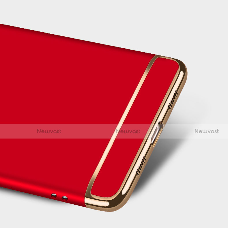 Luxury Metal Frame and Plastic Back Cover for Huawei Y7 Prime Red