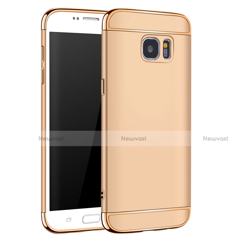 Luxury Metal Frame and Plastic Back Cover for Samsung Galaxy S7 Edge G935F Gold