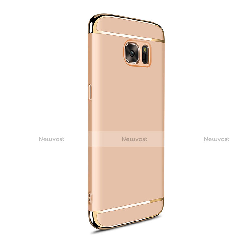 Luxury Metal Frame and Plastic Back Cover for Samsung Galaxy S7 Edge G935F Gold