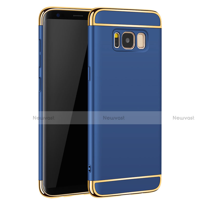 Luxury Metal Frame and Plastic Back Cover for Samsung Galaxy S8 Blue