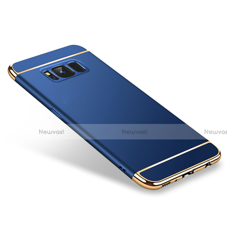 Luxury Metal Frame and Plastic Back Cover for Samsung Galaxy S8 Blue