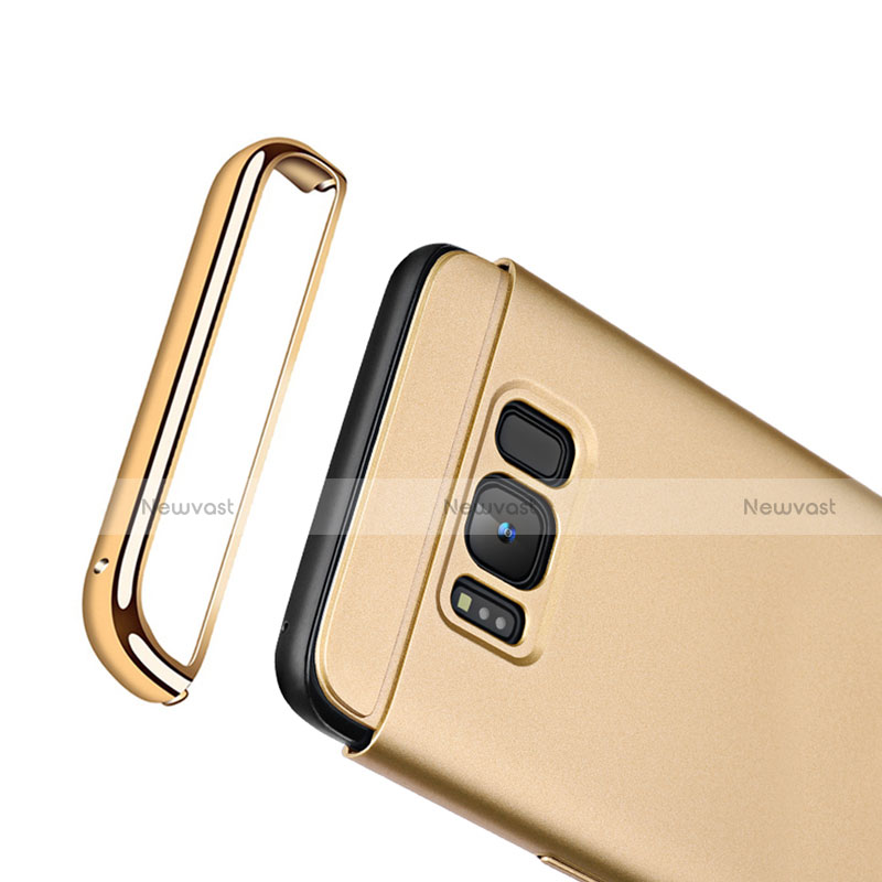 Luxury Metal Frame and Plastic Back Cover for Samsung Galaxy S8 Gold