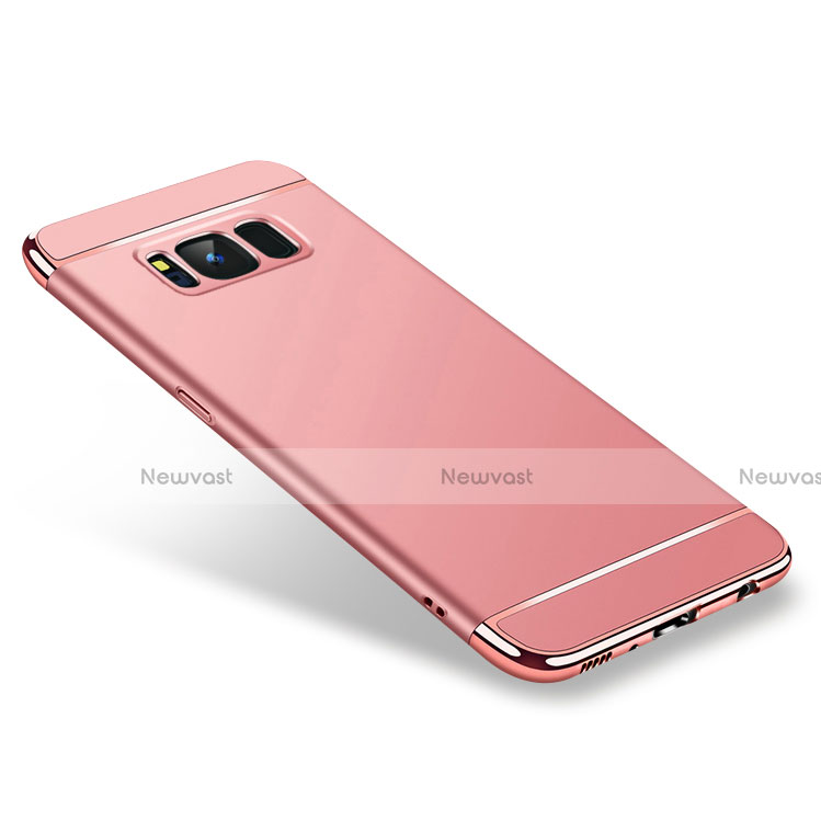 Luxury Metal Frame and Plastic Back Cover for Samsung Galaxy S8 Plus Rose Gold