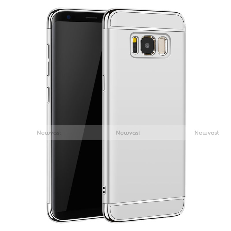 Luxury Metal Frame and Plastic Back Cover for Samsung Galaxy S8 Plus Silver