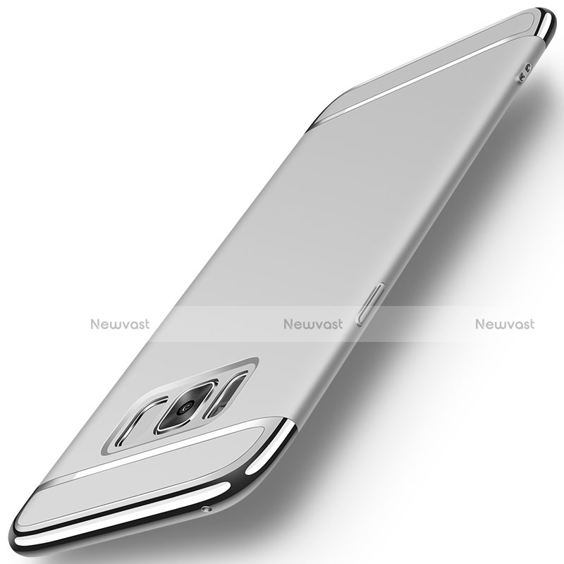 Luxury Metal Frame and Plastic Back Cover for Samsung Galaxy S8 Plus Silver