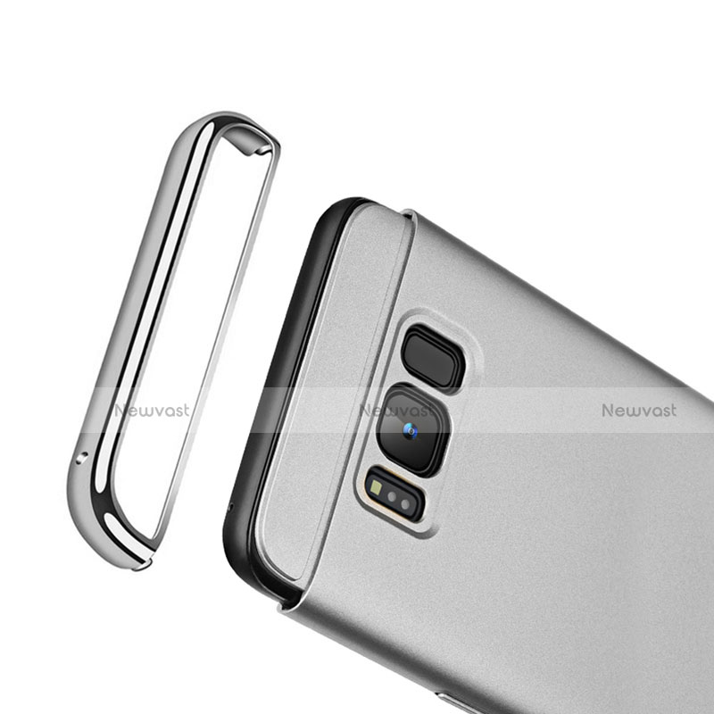 Luxury Metal Frame and Plastic Back Cover for Samsung Galaxy S8 Plus Silver