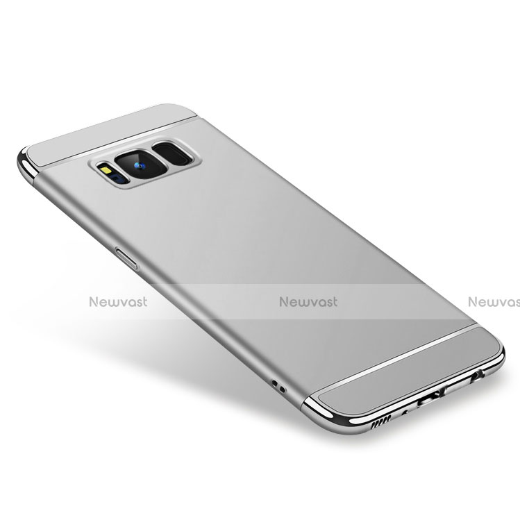 Luxury Metal Frame and Plastic Back Cover for Samsung Galaxy S8 Plus Silver